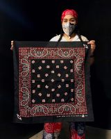 ผ้าลายลูกน้ำผืนใหญ่ ผ้าโพกหัว ผ้าพันคอ 70x70 cm. (Bandana Big size)