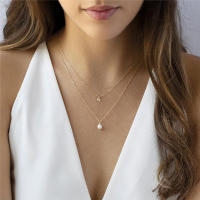 202114K Gold Filled Pearl Necklace Handmade Jewelry Choker Pendants Collier Femme Kolye Collares Boho Heart Necklace for Women