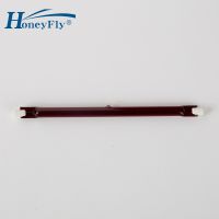 HoneyFly 2pcs J165 380V 750W Infrared Heating Element 165mm IR Heating Tube Halogen Lamp Ruby Twin Spiral Heating Drying Quartz