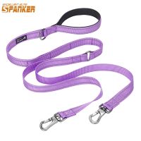 【DT】Double Hook Dog Leash Pet Traction Rope Running Handle Bungee Leash Reflective Rope For Middle-Large Dogs hot 1