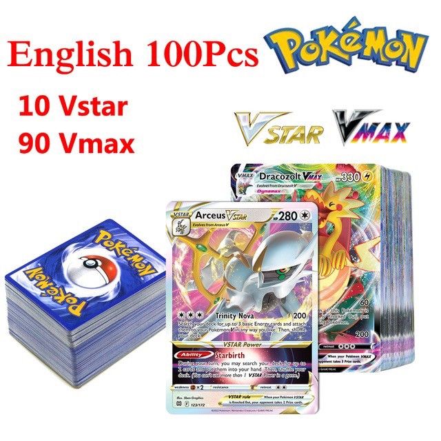 การ์ดเกม-การ์ดโปเกม่อน-eng-เวอร์ชั่นภาษาอังกฤษ-vmax-gx-1-กล่อง-x100-ใบ