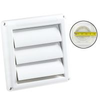 4 Inch Air Vent Grille Ventilation Cover Plastic Wall Grilles Duct  Heating Cooling Vents  With 3 Flaps Air Outlet Ventilation Exhaust Fans