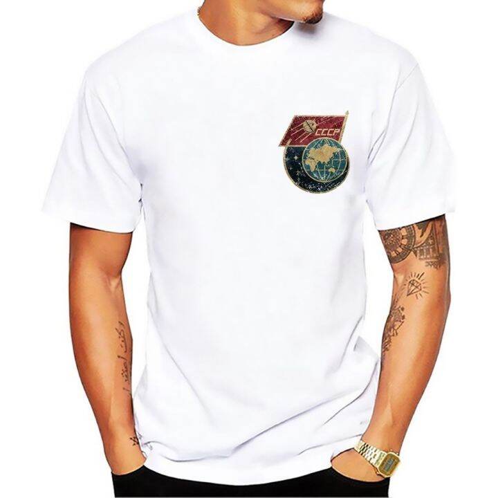 feb-cccp-soviet-union-space-exploration-plan-yuri-gagarin-retro-badge-t-shirt-homme-summer-new-white-casual-interkosmos-men-tshirt