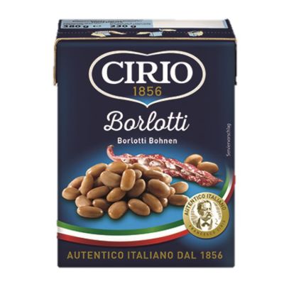 Premium import🔸( x 3) CIRIO Beans Box 380 g. ถั่วบรรจุกล่อง  Borlotti [CI48]