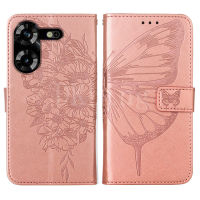 เคสโทรศัพท์สำหรับ Tecno Pova 5 2023ใหม่กระเป๋าเงินแบบกลับด้านได้ปลอกอ่อน TECNO POVA 5 / SPARK 10 4G 5G / SPARK 10C / SPARK 10 Pro Spark10หนัง PU แบบพกพารูปผีเสื้อฝาหลัง