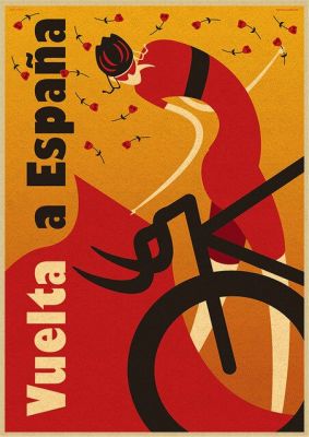 ผ้าใบคราฟท์จักรยานเสือภูเขา Alpe สไตล์ย้อนยุคของ Lazada: ศิลปะผนังวินเทจสำหรับตกแต่งบ้าน