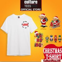 เสื้อยืดผ้าฝ้ายเสื้อยืดผ้าฝ้าย เสื้อยืดคริสต์มาสCULTURE TEES Christmas Premium T Shirt Thick Cotton Oversized Round Neck Unisex Graphic