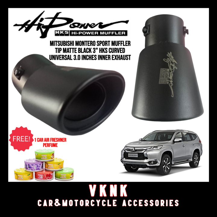 Mitsubishi Montero Sport MUFFLER TIP MATTE BLACK 3" HKS Curved