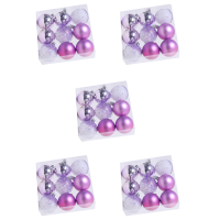 45 PCS Christmas Ball Ornaments Xmas Tree Decorations Hanging Balls for Home New Year Party Decor - 2.36Inch, Purple