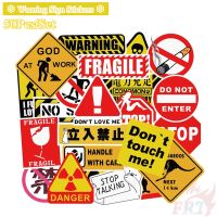 Warning Sign Series 01 สติ๊กเกอร์  50Pcs/Set Warning Mark DIY Fashion Mixed Luggage Laptop Skateboard Doodle Decals สติ๊กเกอร์