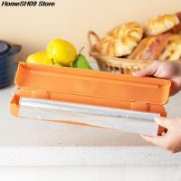 【hot】 Plastic Wrap Dispenser Tools Cling Food Cutter Film Storage Holder Accessories