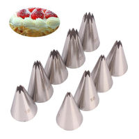 9Pcs/Set Open Star Cream Piping Nozzles Cake Decorating Set Metal Pastry Bag Tips Fondant Biscuit Icing Tips Tube Mold Tools