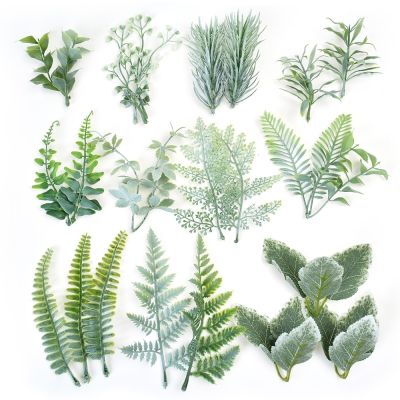 【CC】 10Pcs Artificial Leaves Wedding Flowers Wreaths for Plastic Accessory Scrapbooking