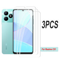 1-3ชิ้น Realme ปกป้องหน้าจอสำหรับ C51 C35 C55 C 51 C 53 Realme Real Me C53 RealmeC51 2023กระจกนิรภัยความใสระดับ HD เคสเต็มตัวฟิล์มหน้าจอด้านหน้าฟิล์มป้องกัน