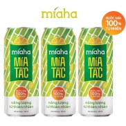 3 Lon Nước Mía Tắc Tự Nhiên Lon 240ml Míaha,miaha,mía lon,mía ha