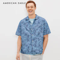 American Eagle Tropical Button-Up Poolside Shirt เสื้อเชิ้ต ผู้ชาย (NMSH 015-5975-400)