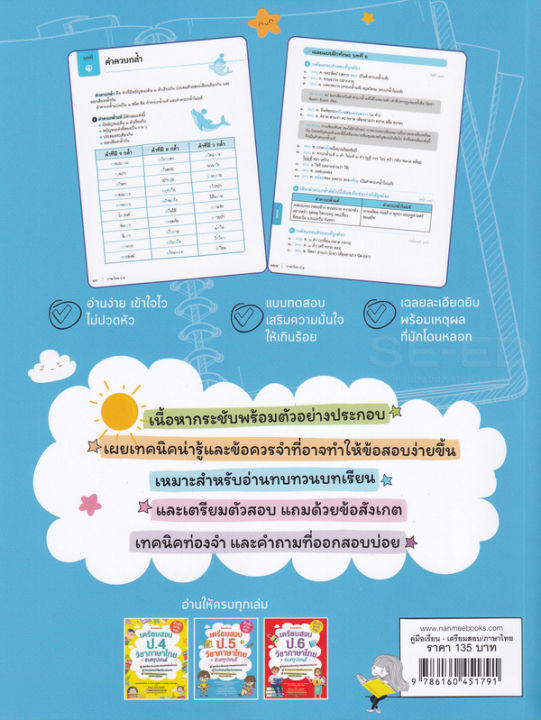 หนังสือ-ติวเข้มผ่านฉลุย-เตรียมสอบ-ป-5-วิชาภาษาไทยกับครูปอนด์