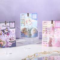 ✻❧ Sanrio Note Set Hand Account Bronzing Sticker Cute Melody Kuromi Goo Card Decoration Student Note Book DIY Toy Kawaii Gift