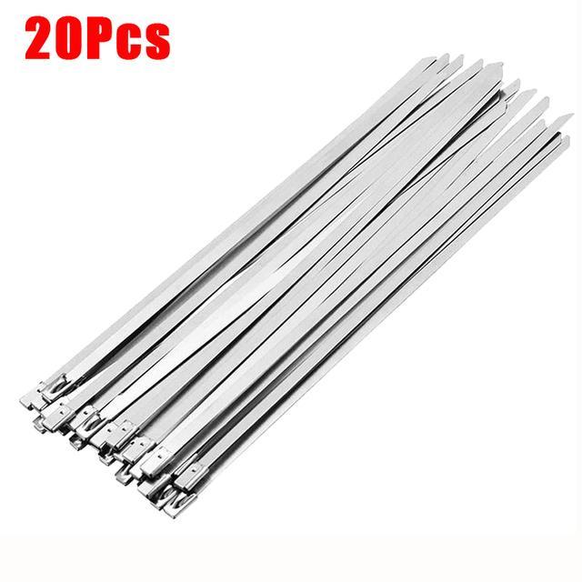 20-40pcs-stainless-steel-cable-ties-reusable-self-sealing-fastening-ring-cable-tie-multi-purpose-metal-hardware-cable-organizer