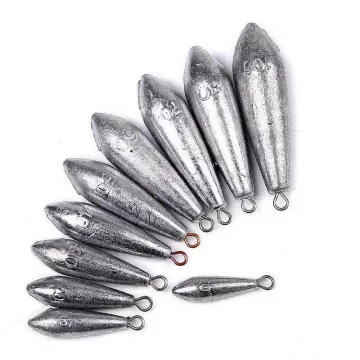 WEIGHTS OPENING MOUTH Fishing Lead fall Olive Shaped Sinker Hook