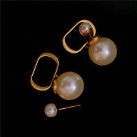 S925 Earrings For Womens Pearl Classic Letter CandD Two Kinds Of Wearing Cold Wind Old Bronze Pendant Party High-End Jewelry