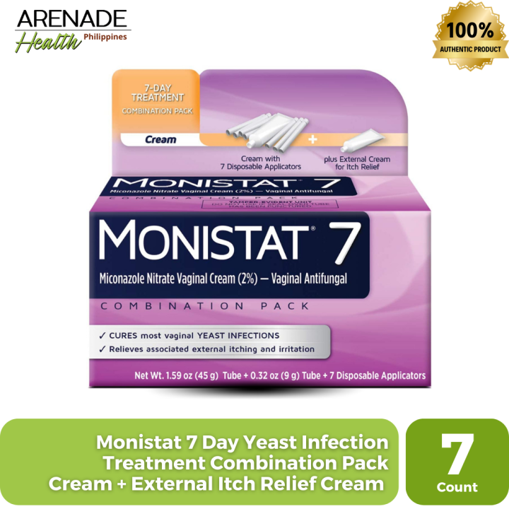 Monistat 7 Day Yeast Infection Treatment Combination Pack Cream ...