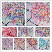 DHL 50bag 100g/bag Slime Clay Fake Candy Sweets Sugar Sprinkle Decorations for Fake Cake Dessert Food Particles Decoration Toys Clay  Dough