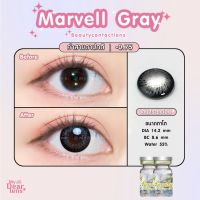 คอนแทคเลนส์ ยี่ห้อ beautycontactlens รุ่น mavell gray ค่าสายตาปกติ รายเดือน ขนาดตาโต