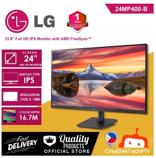 NEW LG MONITOR 24MP400B 24