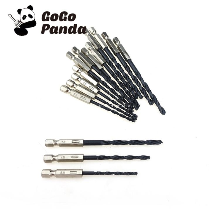 free-shipping-15pcs-black-twist-drill-3-4-5mm-wood-metal-high-speed-steel-nitriding-drill-set-1-4-6-35mm-hexagonal-handle