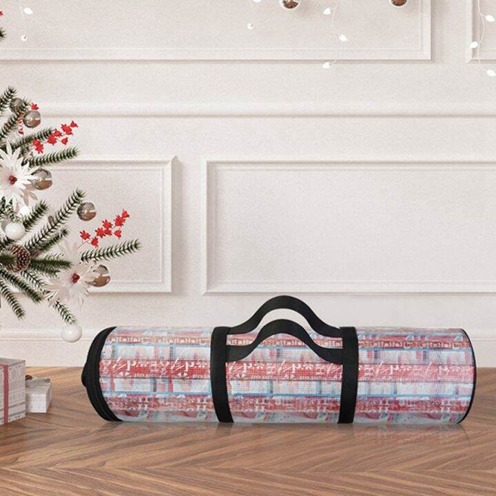 christmas-wrapping-paper-storage-bag-durable-underbed-xmas-gift-wrap-organiser-easy-carry-handles-clear-pvc-bag