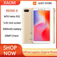 ใหม่เอี่ยม Xiaomi Redmi 6สมาร์ทโฟนแอนดรอยด์4GB 64GB P22ปลดล็อกใบหน้า MT6762 Helio มีในสต็อก