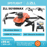 ST【Available Now】【Fast Delivery】ZLL SG108MAX UAV 4K Professional 5G WIFI GPS Dron มอเตอร์แบบไม่มีแปรง360 ° การหลีกเลี่ยงอุปสรรค RC Quadcopters VS L900 PRO SE UAV