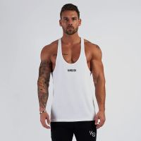 Men 39;s New Sports Casual Cotton Stretch Breathable Thin Shoulder Vest Jogger Gym Running Training Camisole Top sportswear