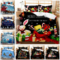 3 Pieces Christmas Duvet Cover Set Single Double King 3D Printed Merry Christmas Bedding Comforter Bedding Sets Gift for Kid