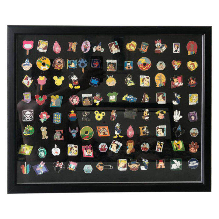 POP MART Disney badge display box storage solid wood photo frame medal ...