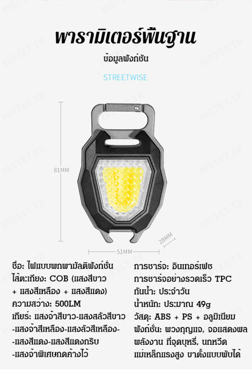 agetet-ไฟฉายพกพาแบบเล็ก-สะดวกในการพกพาไปทุกที่