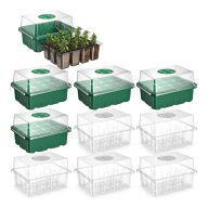 10 Pack Reusable Seed Starter Tray, 120 CellsSeed Starter Kit with Air Vent Humidity Dome and Drain Hole Base thumbnail