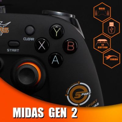 ลด 50% (พร้อมส่ง)จอยเกมมิ่ง Neolution E-Sport Midas Gen 2 Gaming Joy Controller สำหรับ PS3/PC (ประกัน 2 ปี)(ขายดี)