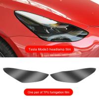 Front Headlamp Car Styling Sticker Headlamps TPU Smoke Black Headlights Protector Film Accessories For Tesla Model 3 Y 2021 2022