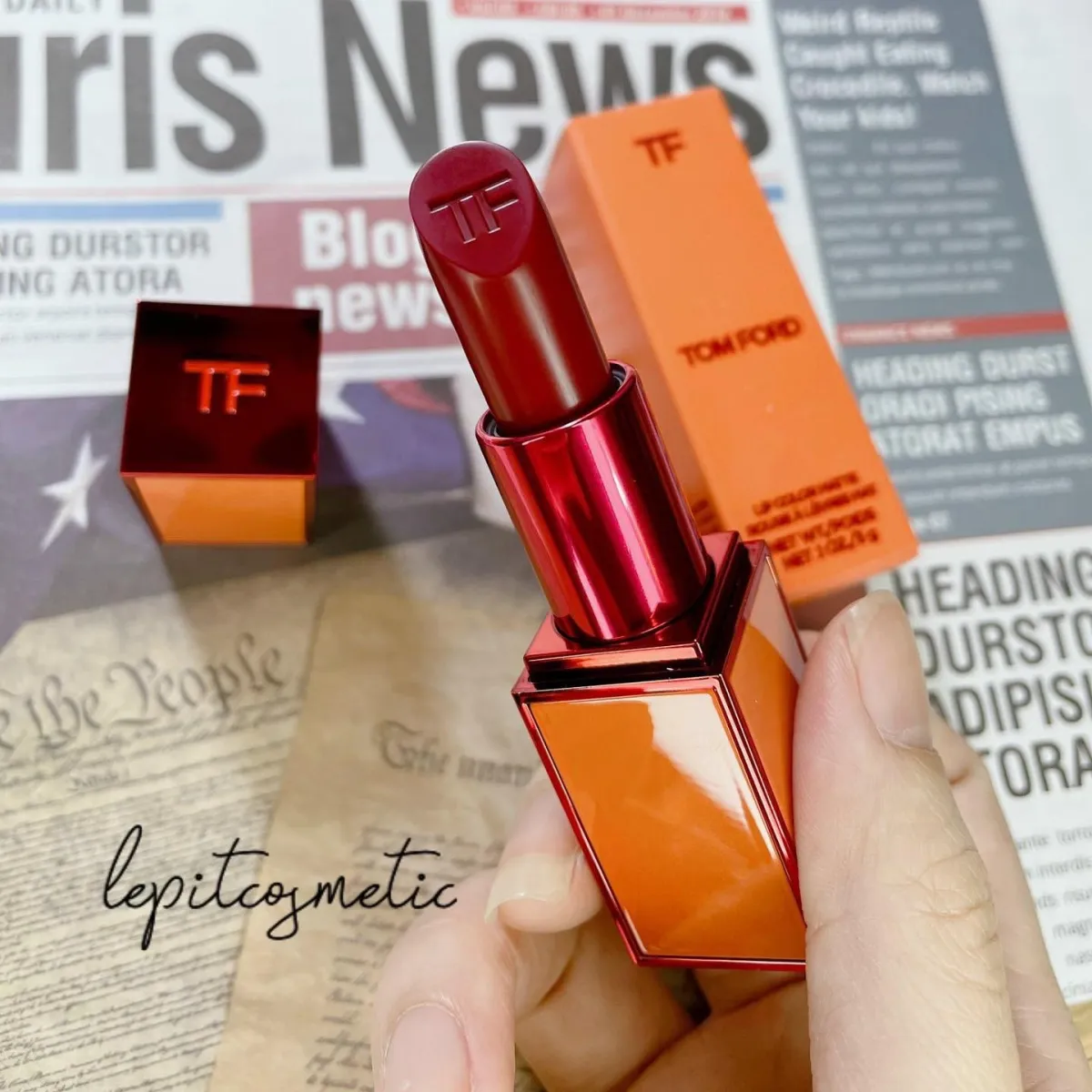 Limited] Son Tom Ford Lip Color Matte màu 16 - Scarlet Rouge bản vỏ cam  giới hạn 2022 - Tomford 