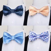 Fashion Brand Brand Silk Bow Tie Dot Dark Blue Man Wedding Accessories lover 39;s day Fit Formal Party Butterfly Tie Bowtie