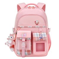 High-end New style schoolbag for primary school girls 1st 2nd 3rd to 6th grade girls ultra-light childrens spine protection and burden-reducing shoulder bag Uniqlo original