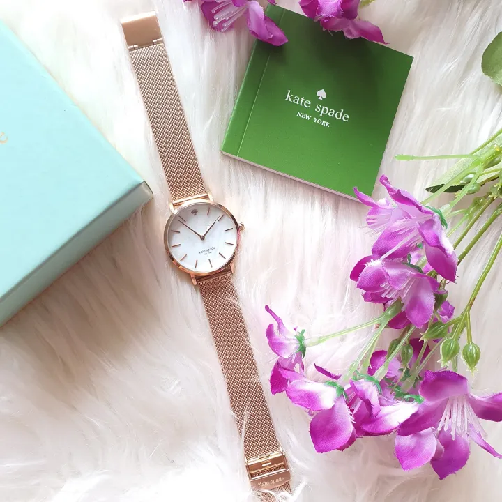 Kate Spade New York Threehand White Dial Rose Gold Tone Stainless