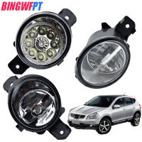 Cwleft ขวาสำหรับ Nissan Qashqai Qashqai 2J10รถยนต์ LED H11ไฟตัดหมอก12โวลต์2007 2008 2009 2010 2011 2012 2013