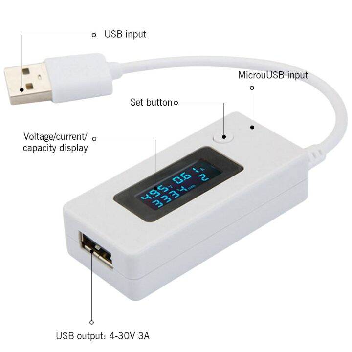 2023-new-ที่ชาร์จแอมมิเตอร์กระแสตรงมือถือ3v-7v-วัดค่ามิเตอร์และปรับระดับได้เครื่องทดสอบแอลซีดี-usb-พลังงาน