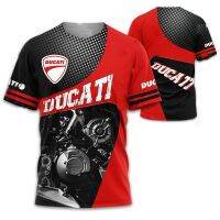 เสื้อยืดกีฬาเอ็กซ์ตรีม Product 2023 เสื้อยืดสีแดงขนาดใหญ่ New เสื้อยืดพิมพ์ Ducati 3d เสื้อยืดแฟชั่นผู้ชาย เสื้อยืดทีมแข่งรถจักรยานยนต์ Xs-5xl