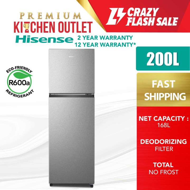 【Own Truck Delivery】Hisense 2 Door Refrigerator (200L) RT208N4ASN ...