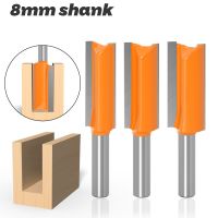 1PC 8MM Shank Milling Cutter ไม้แกะสลักขลุ่ยคู่ตรงบิตมิลลิ่งคัตเตอร์สําหรับไม้ทังสเตนคาร์ไบด์เราเตอร์บิตงานไม้