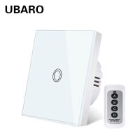 UBARO EU Wireless Remote Control Switch Black Luxury Crystal Glass Panel Smart Home Wall Light Led Indicator Sensor 123 Gang